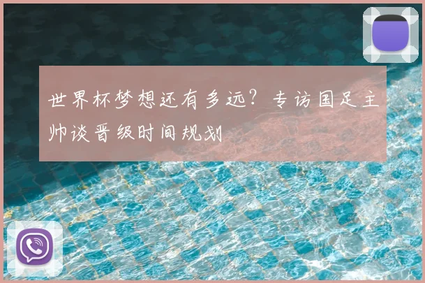 世界杯梦想还有多远？专访国足主帅谈晋级时间规划